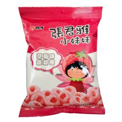 台湾原装进口 维力张君雅小妹妹草莓味甜甜圈45g